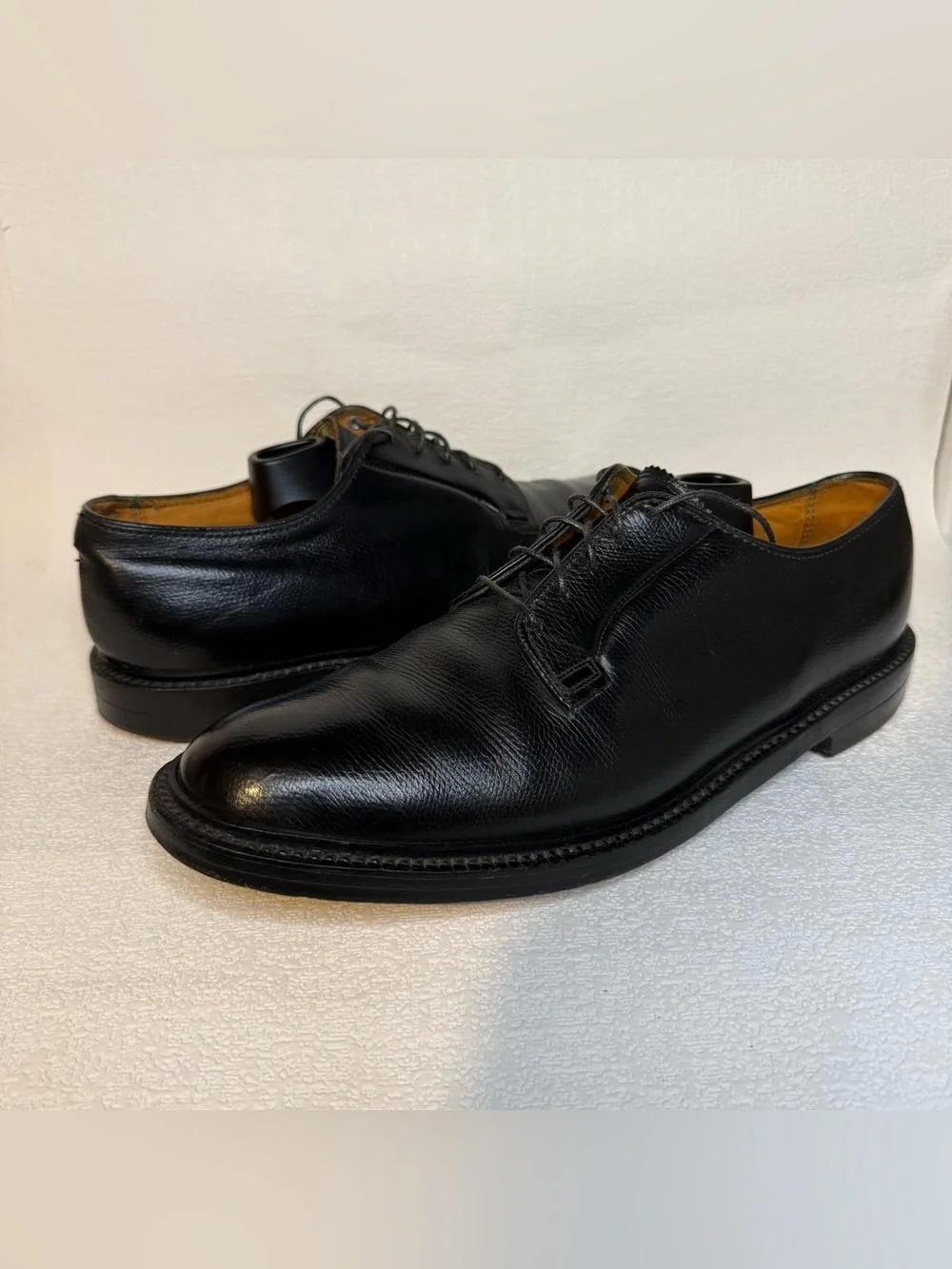 Vintage Florsheim Imperial 92611 Men’s 11D Black Pebble Leather Shoes